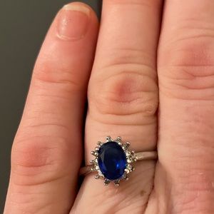 Pretty Lab-Creates Sapphire Ring